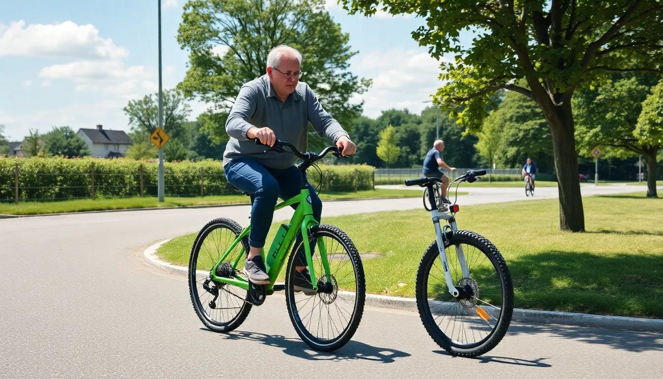 Illustration af el cykel alder