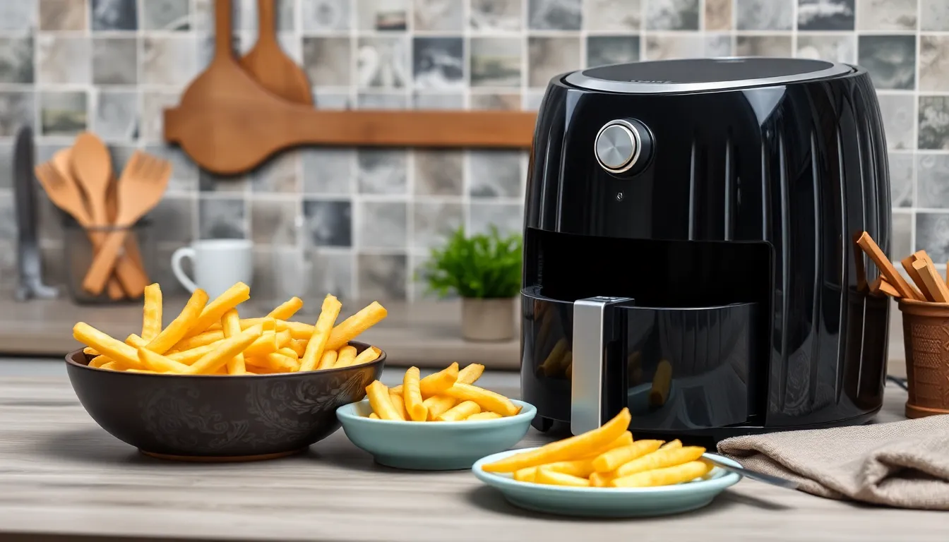 Illustration af hvad bruger en airfryer i strøm