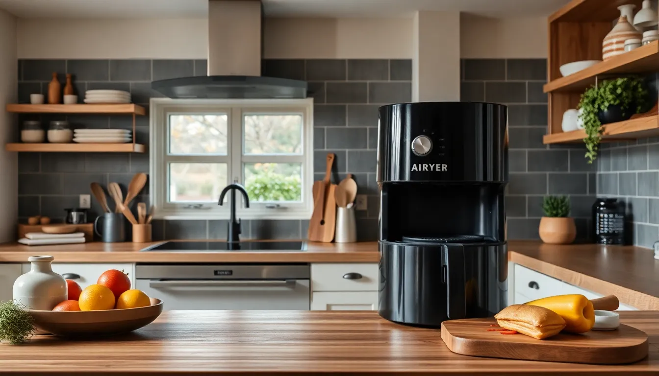 Illustration af hvor meget strøm bruger en airfryer i forhold til en ovn