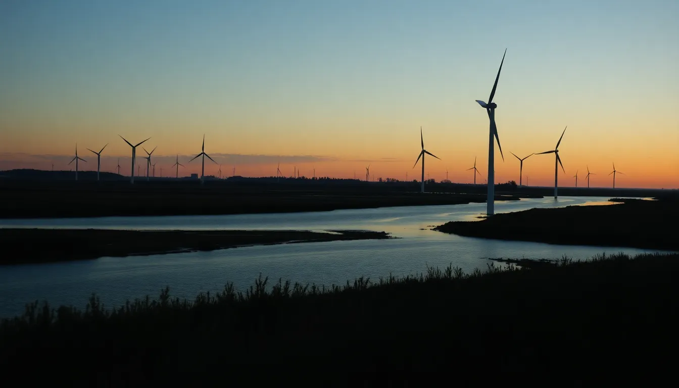 Illustration af hvor meget strøm producerer vindmøller i danmark