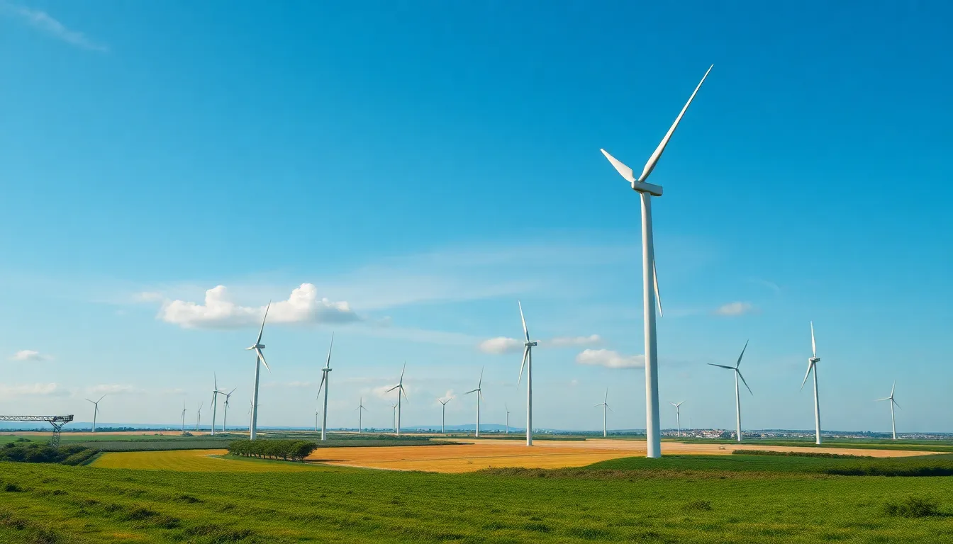 Illustration af hvordan laver en vindmølle strøm