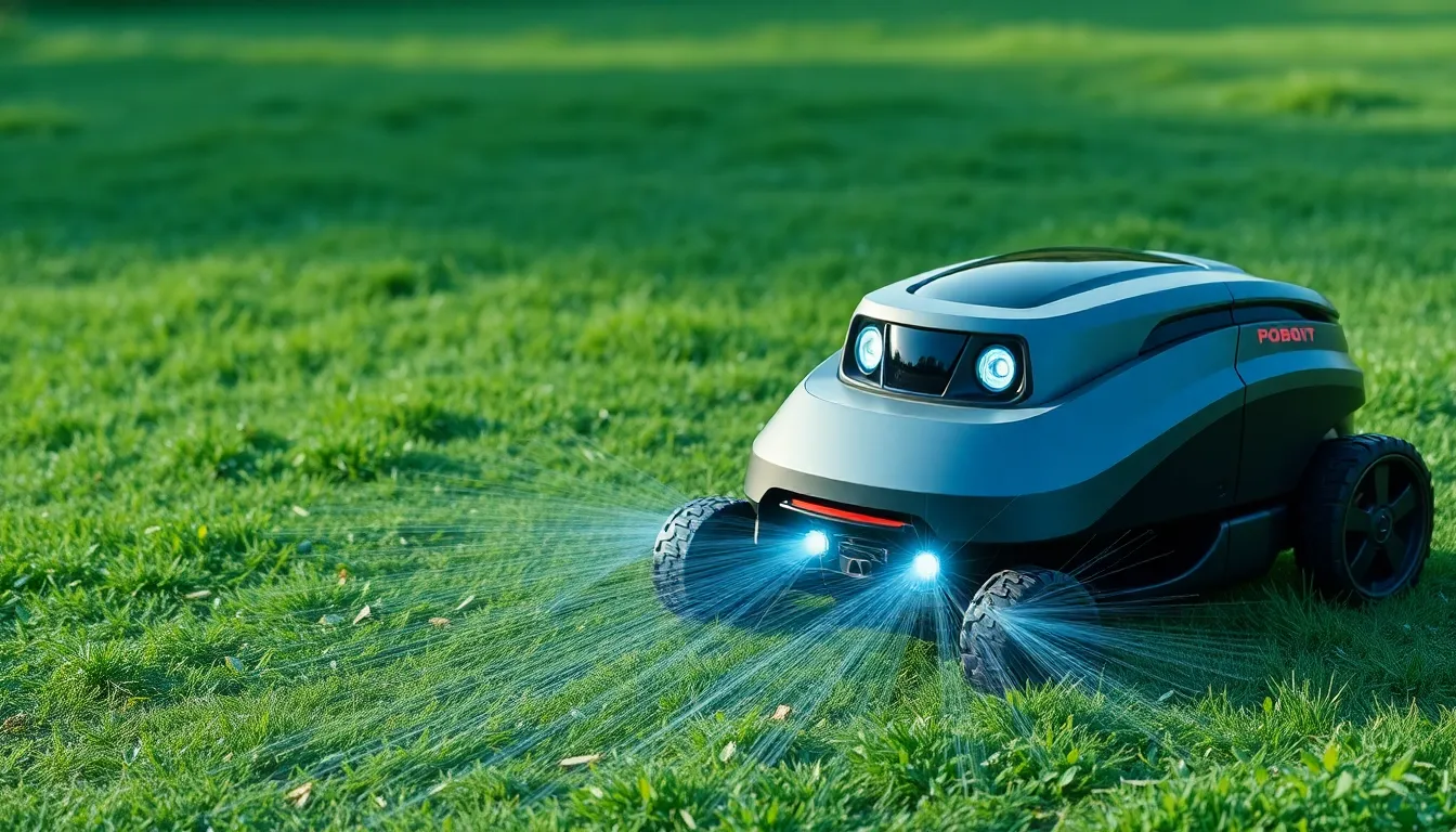 Illustration af hvad bruger en robotplæneklipper i strøm