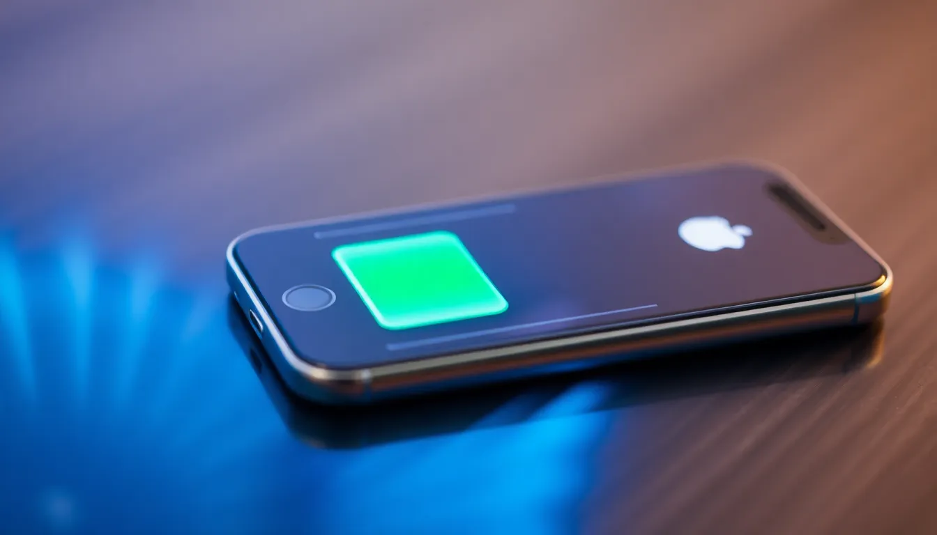 Illustration af hvordan sparer man strøm på iphone