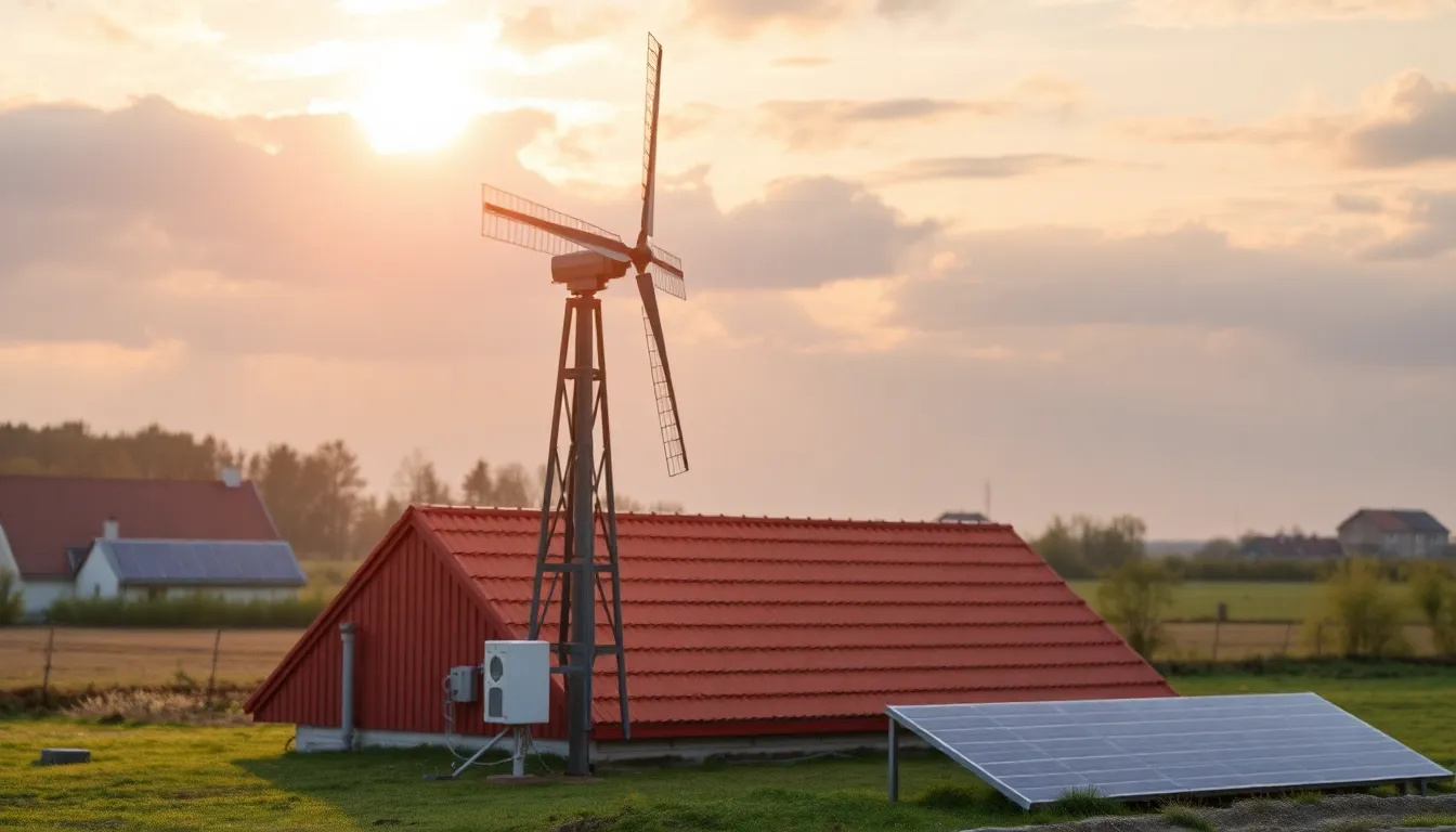 Illustration af hvor meget strøm laver en 5 kw vindmølle?