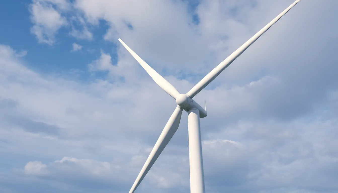 Illustration af hvilken slags strøm laver en vindmølle