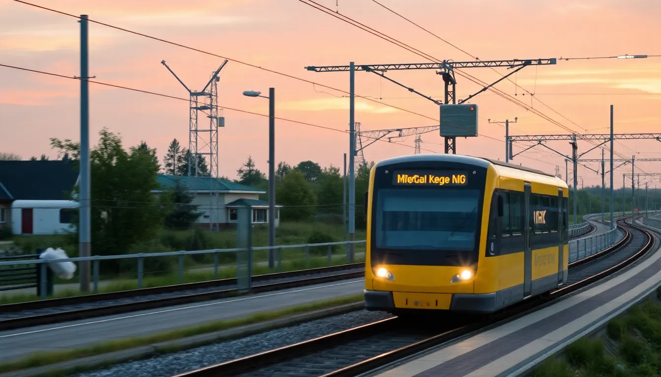 Illustration af hvor meget strøm er der i en køreledning