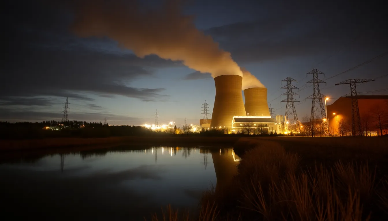 Illustration af hvor produceres der strøm på et elværk