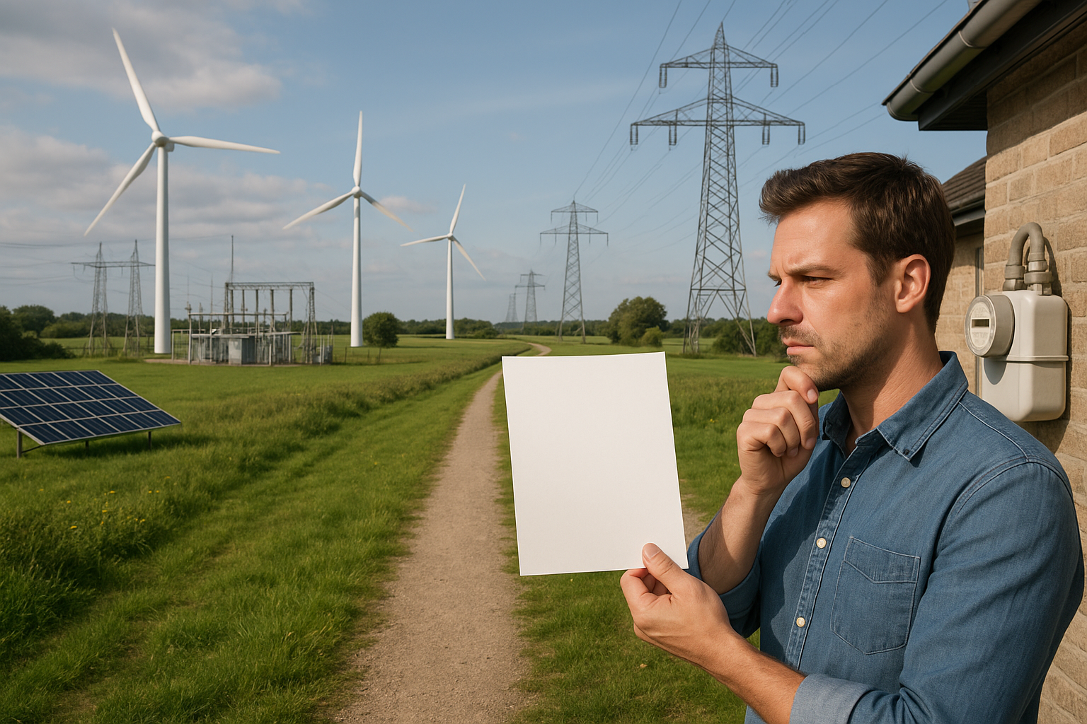 Illustration af hvem leverer strøm til meg