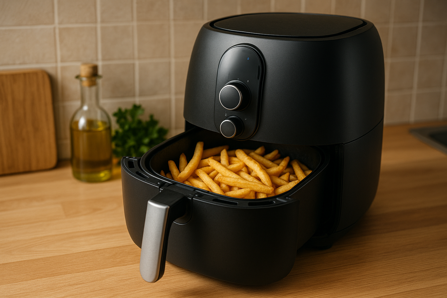 Illustration af hvor meget bruger en airfryer i strøm