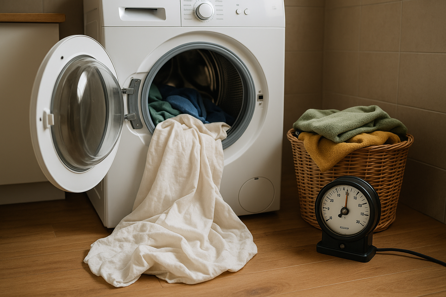 Illustration af hvor meget strøm bruger en tørretumbler?