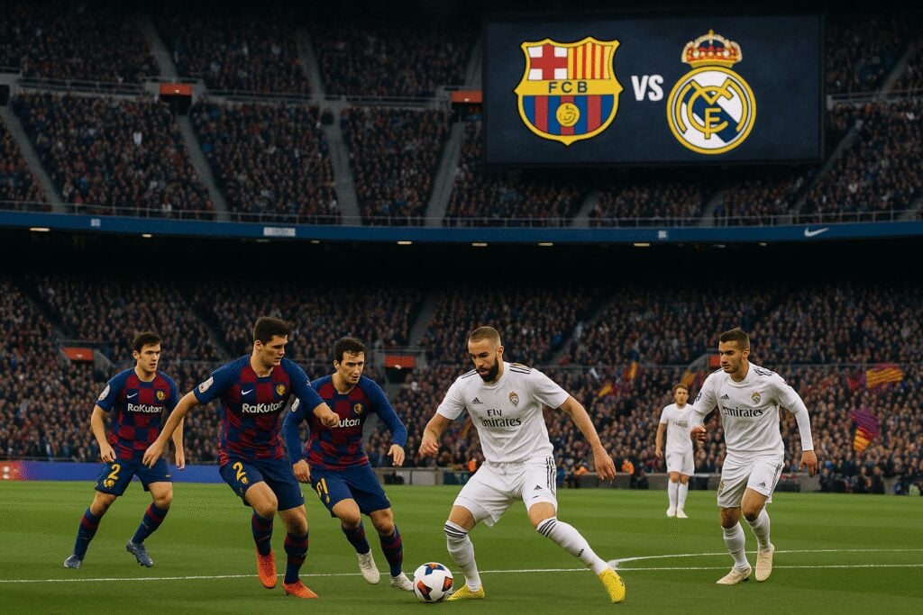 Illustration af el clasico 2020 hvor vises den