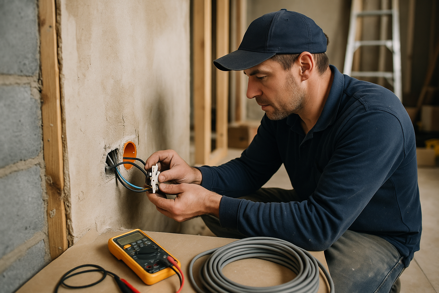 Illustration af hvad koster det at få lagt strøm ind