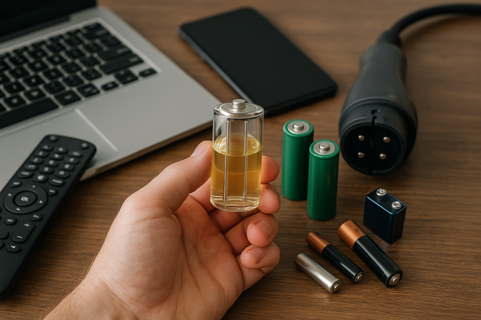 Illustration af hvilken strøm er der i batterier