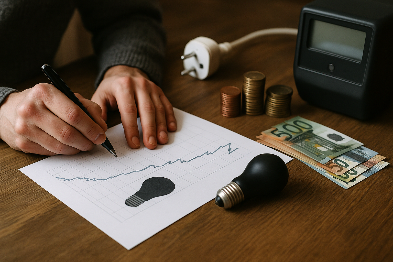 Illustration af hvor er det billigst strøm