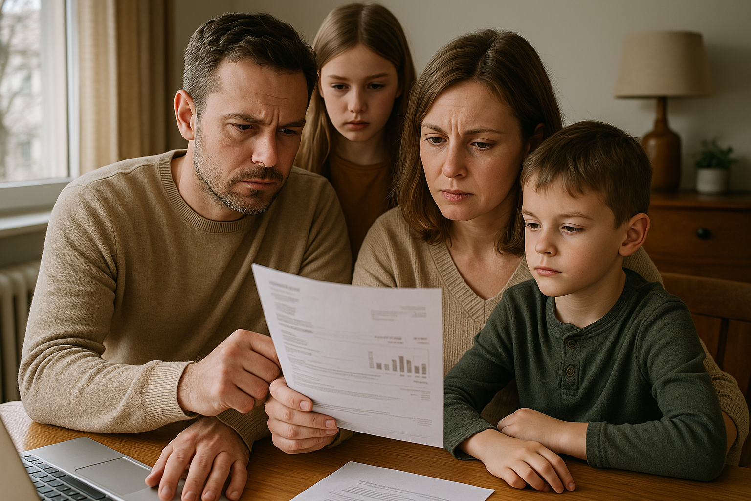 Illustration af hvor meget bruger en familie på strøm
