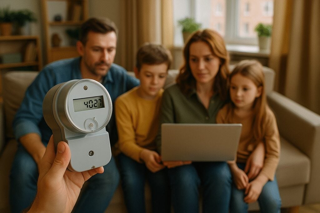 Illustration af hvor meget strøm bruger en dansk familie