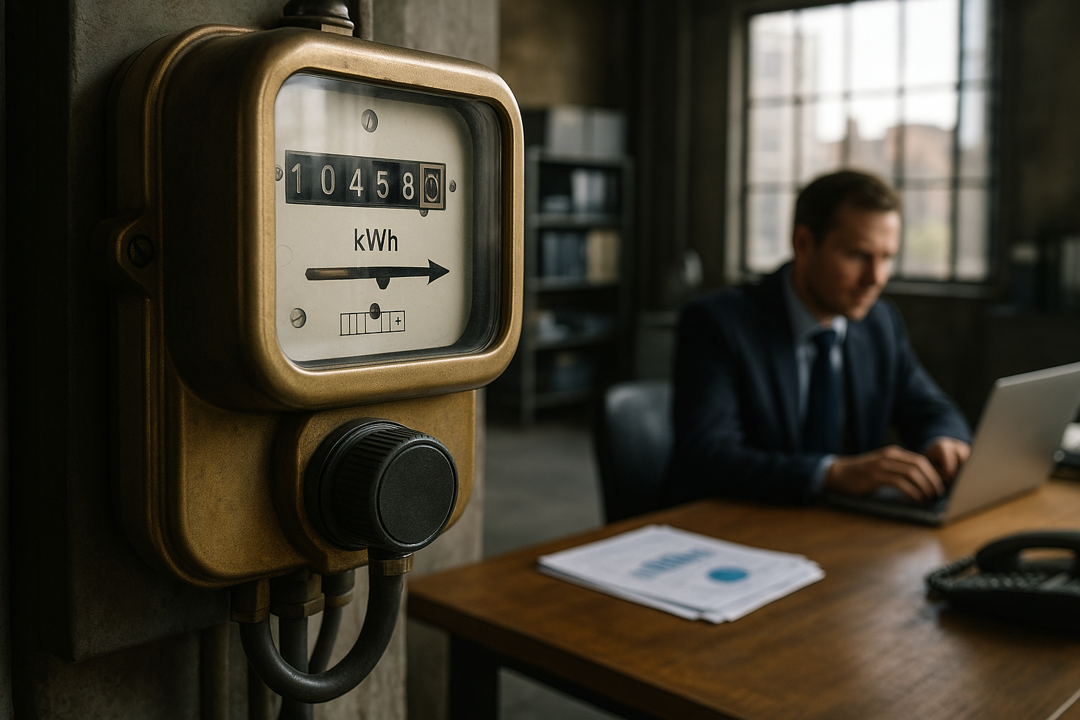 Illustration af hvor meget strøm bruger en virksomhed