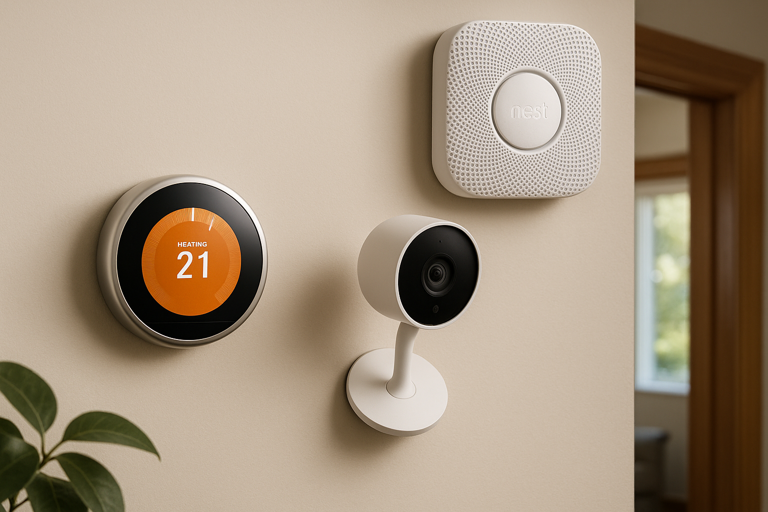 Illustration af hvor meget strøm bruger google nest