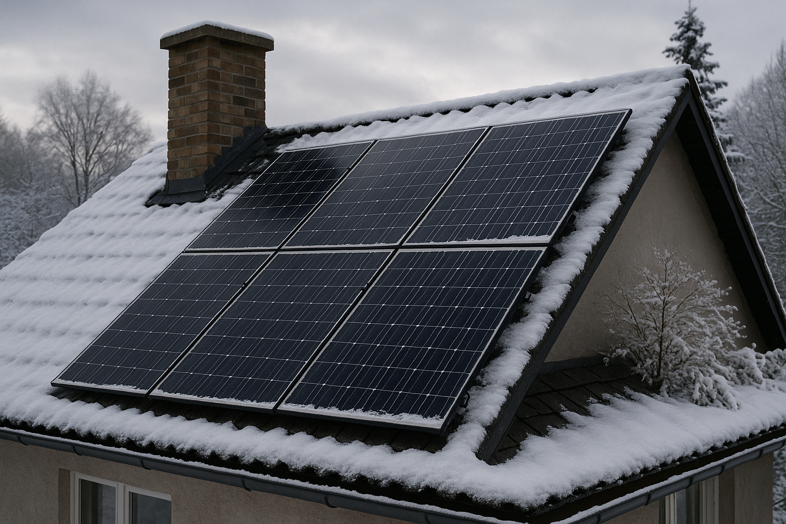 Illustration af hvor meget strøm producerer et 6 kw solcelleanlæg om vinteren?