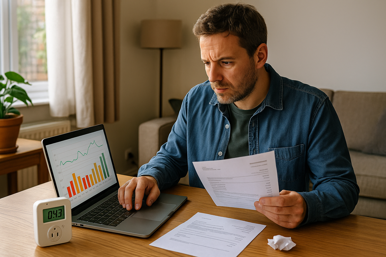 Illustration af hvordan ser jeg mit el forbrug