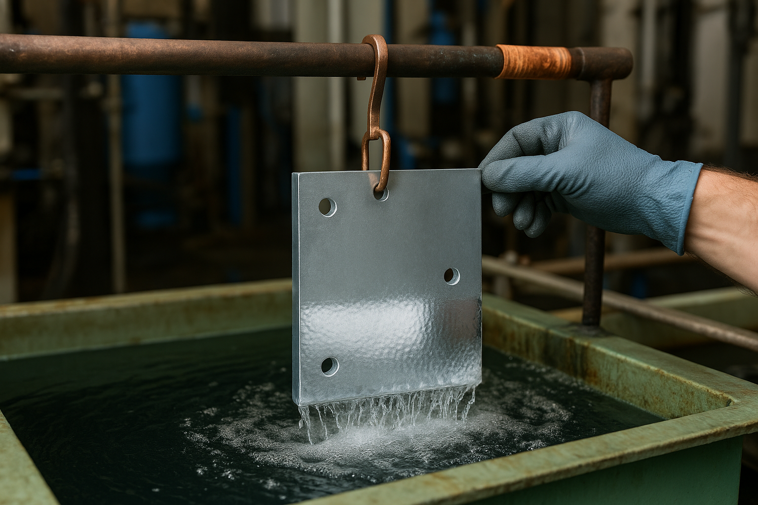 Illustration af el galvanisering hvordan