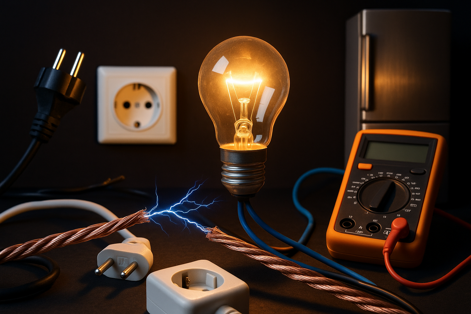 Illustration af elektricitet - hvad er strøm