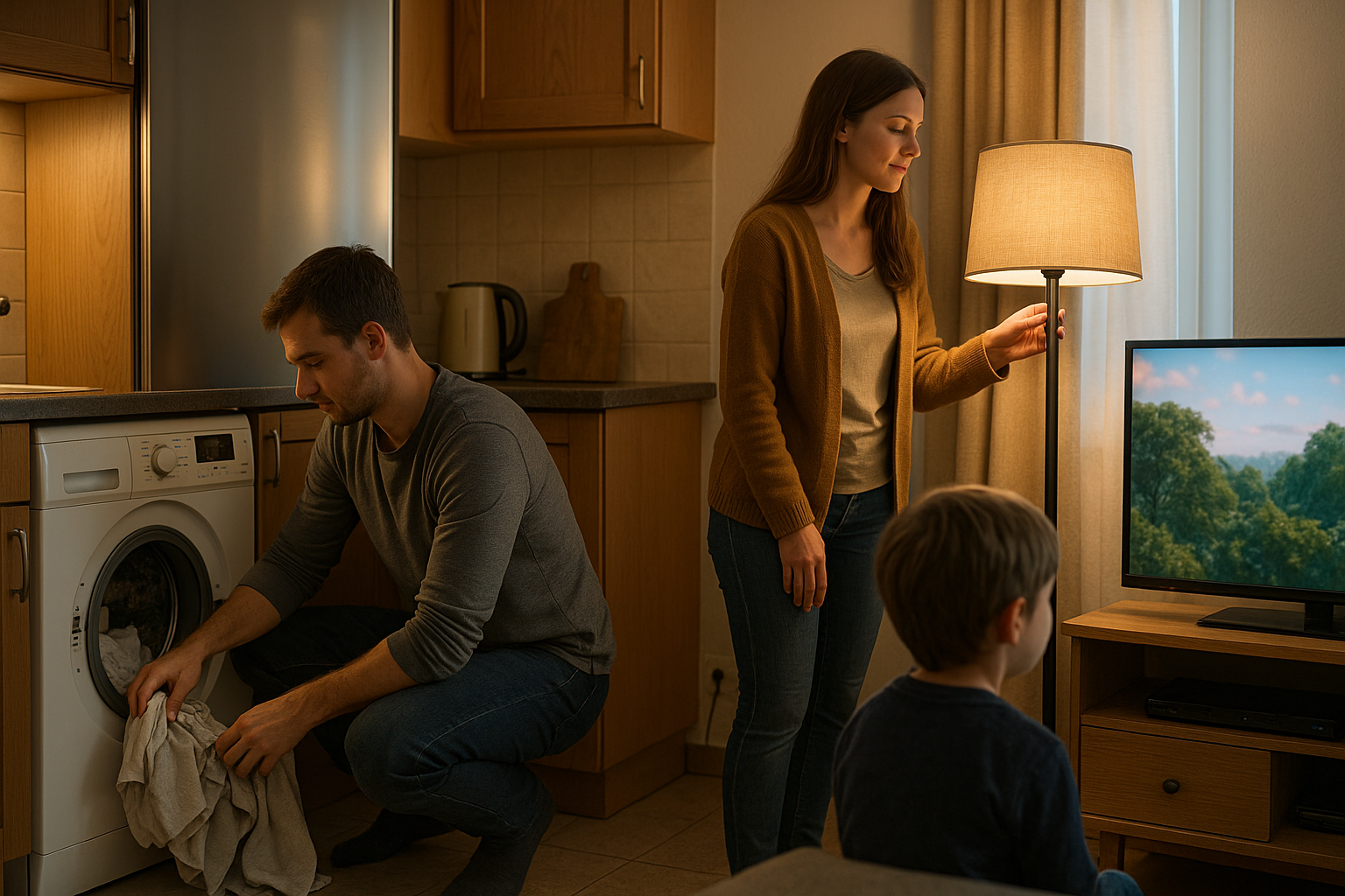 Illustration af hvad bruger mest strøm hos en falimie