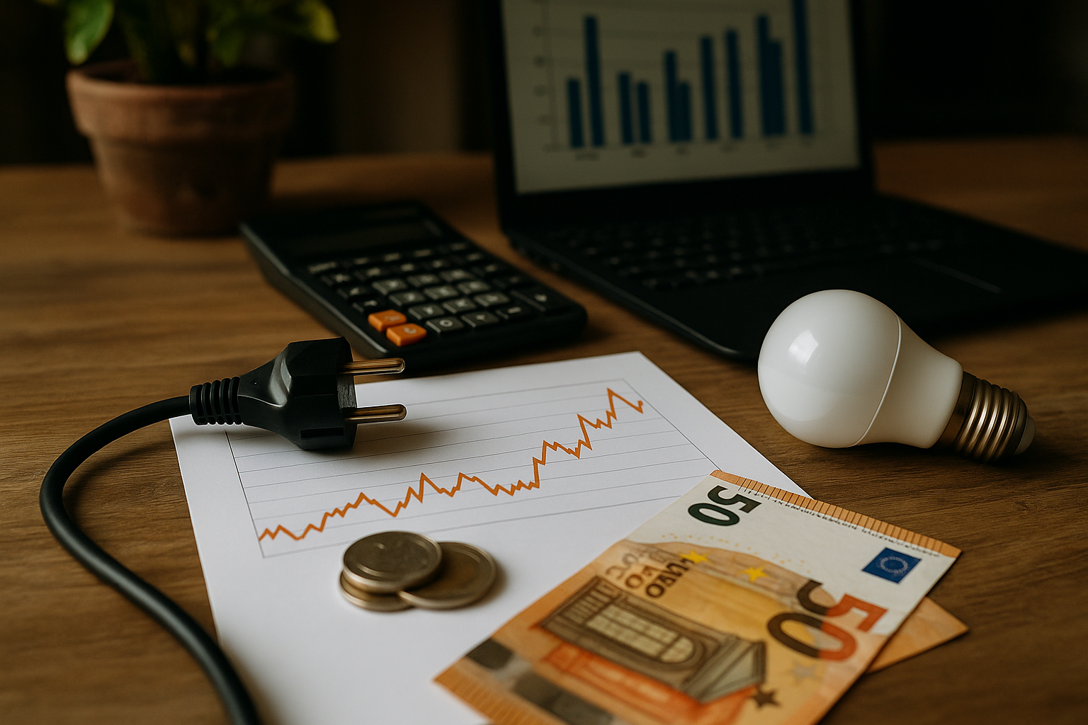 Illustration af hvad koster kw strøm