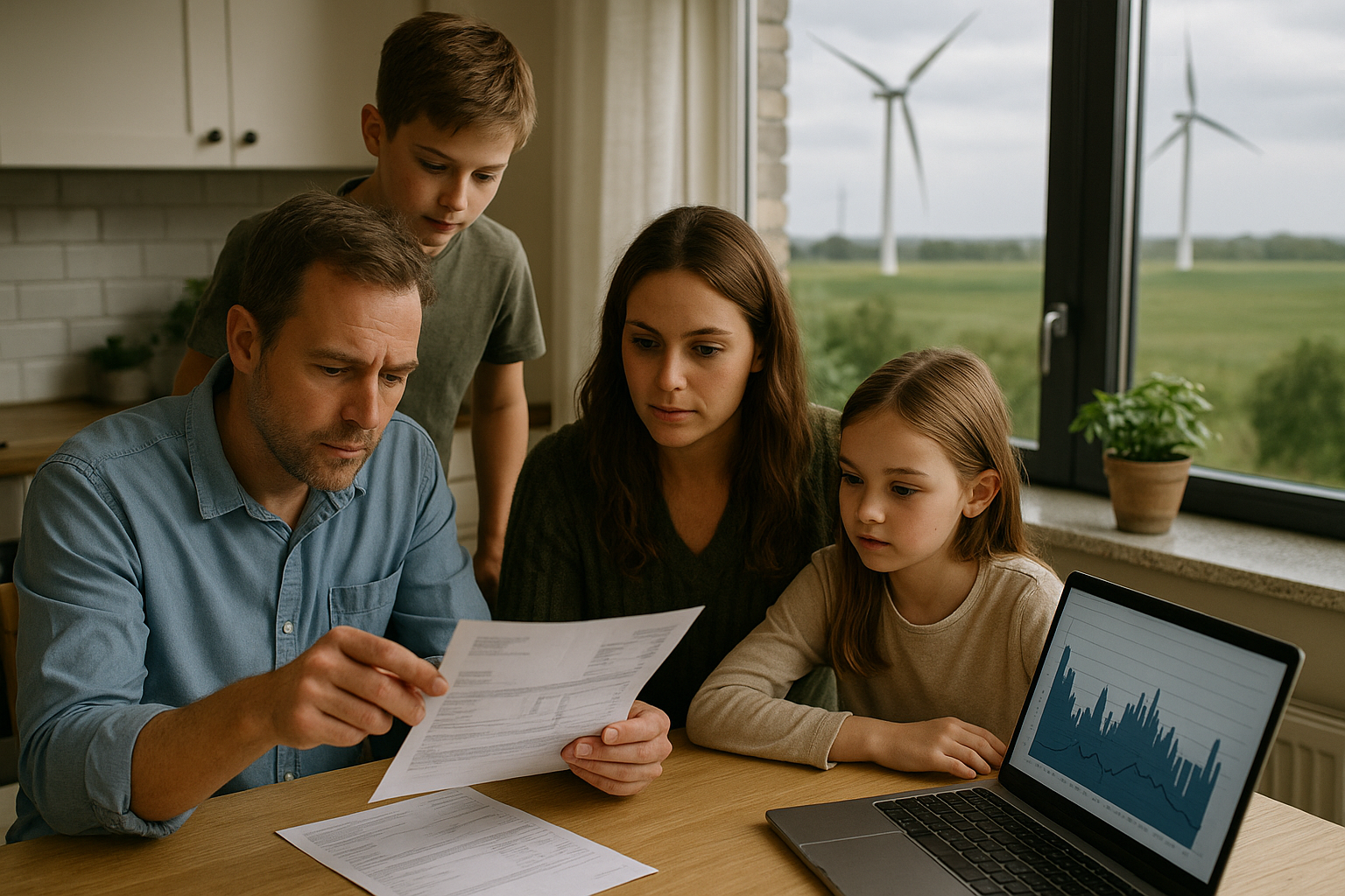 Illustration af hvad koster strøm hos vindstød?