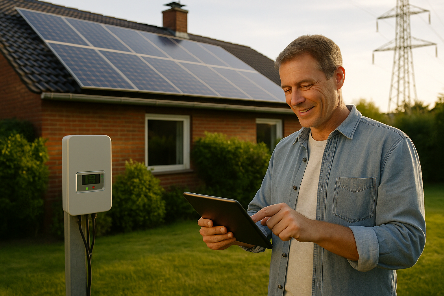 Illustration af hvem køber overskydende strøm fra solceller