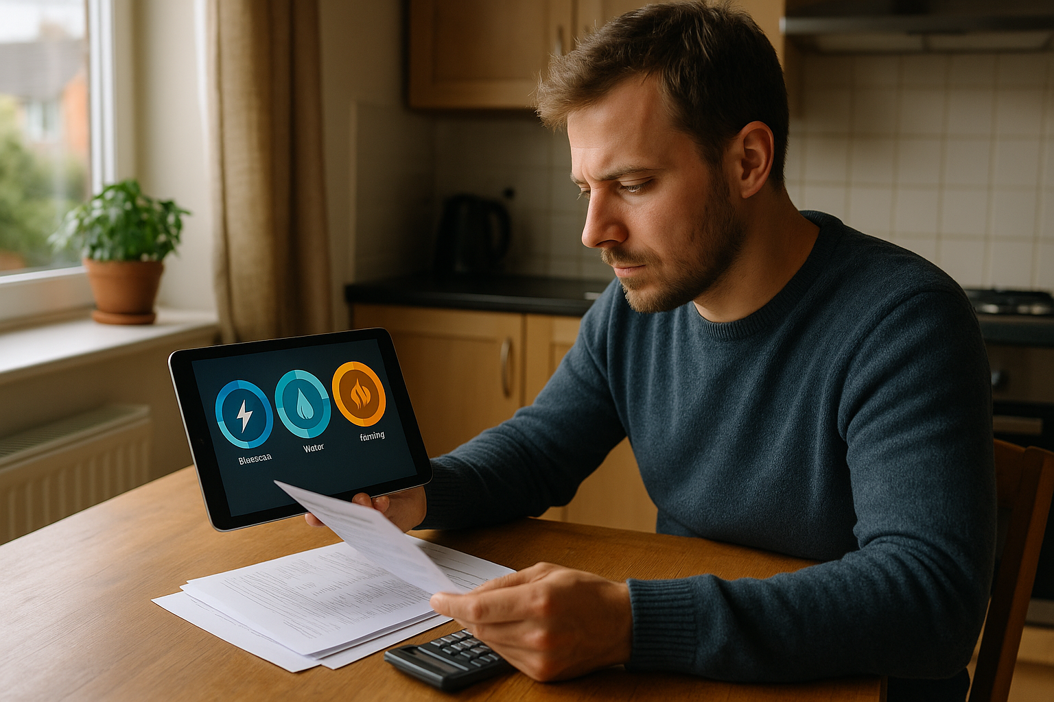 Illustration af hvor meget bruger man i el vand og varme