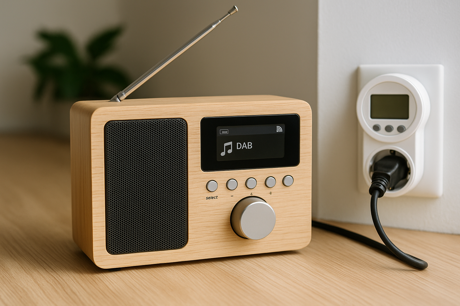 Illustration af hvor meget strøm bruger en dab radio