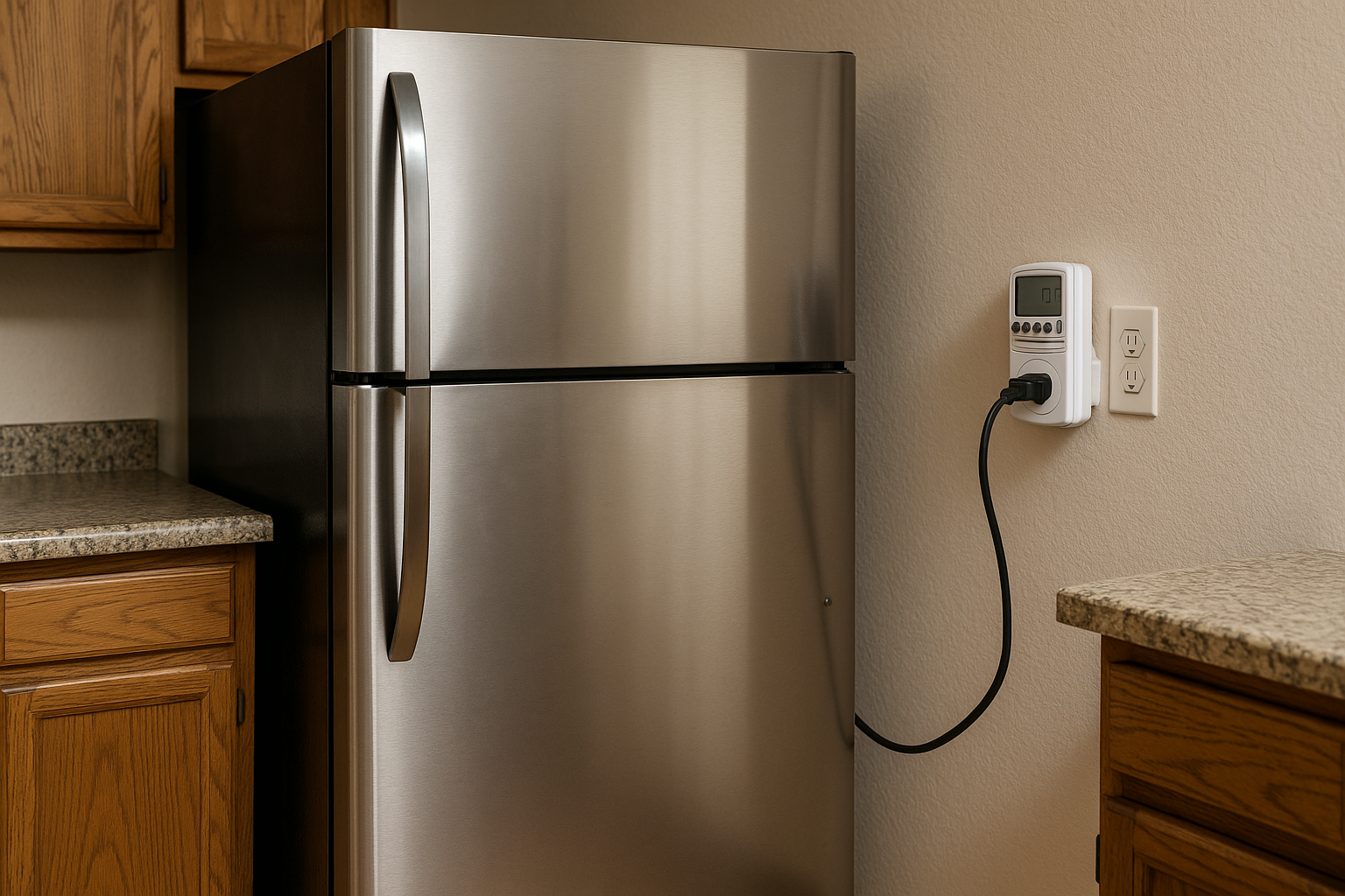 Illustration af hvor meget strøm bruger en køleskab