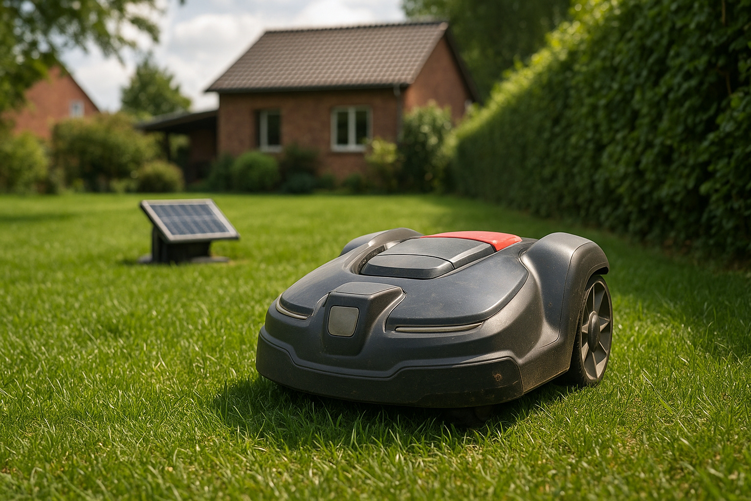 Illustration af hvor meget strøm bruger en robotplæneklipper?