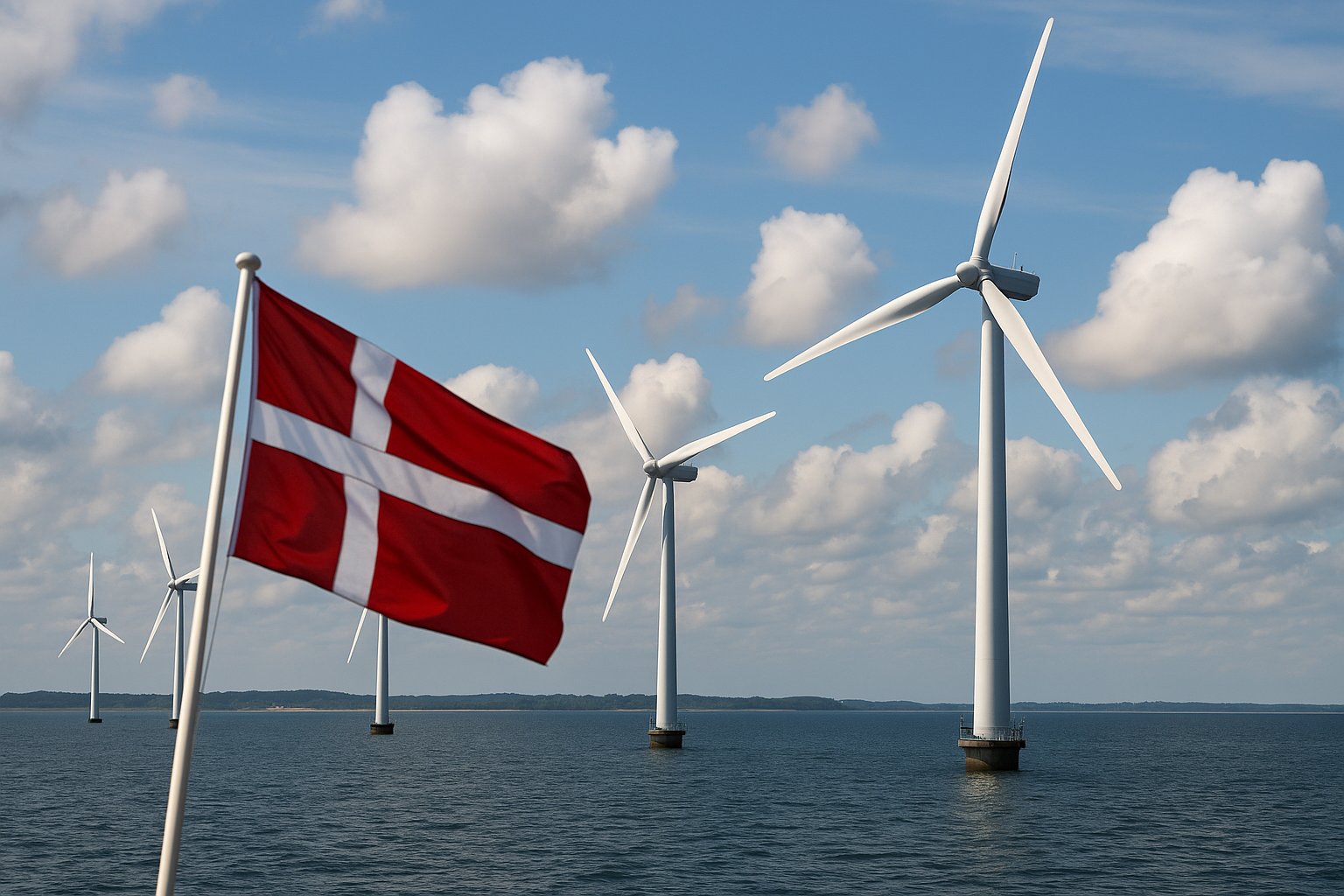 Illustration af hvor meget strøm kommer fra vindmøller i danmark