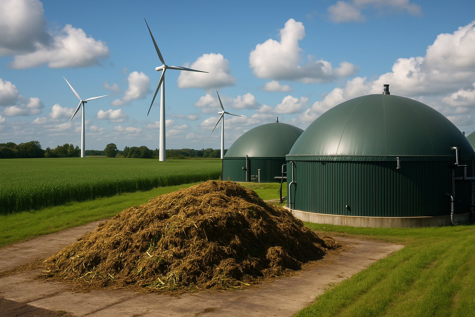 Illustration af hvor stor en del af danmarks el-energi kommer fra biogasanlæg?