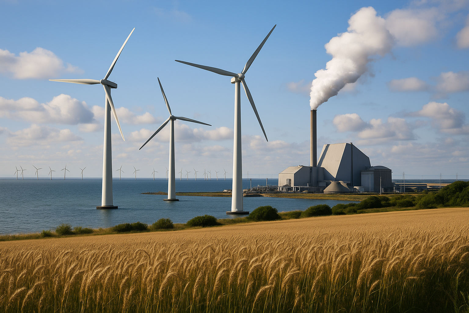 Illustration af hvordan laver man strøm i danmark