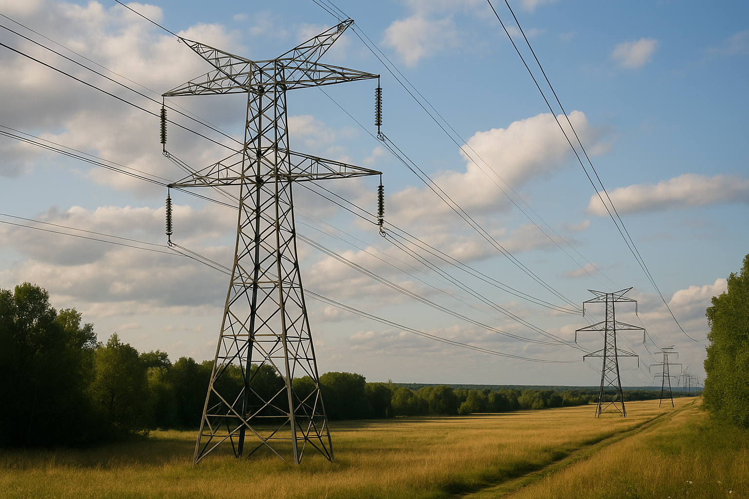 Illustration af hvordan transportere man strøm over lange afstande