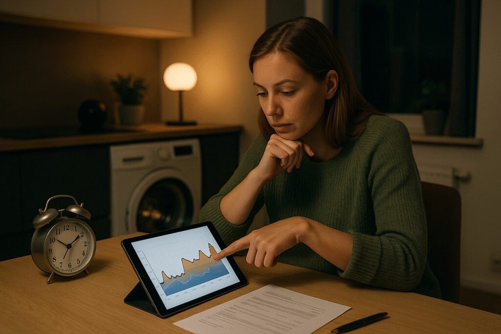 Illustration af hvornår er el billigst hos norlys