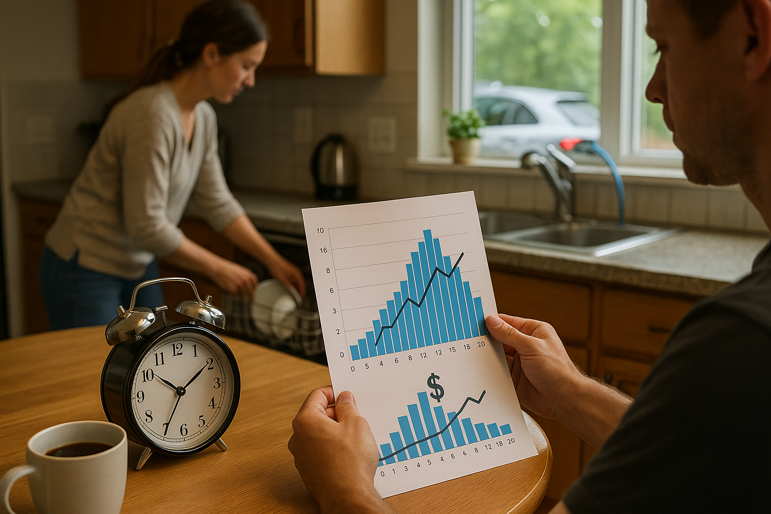 Illustration af hvornår i døgnet er strøm billigst