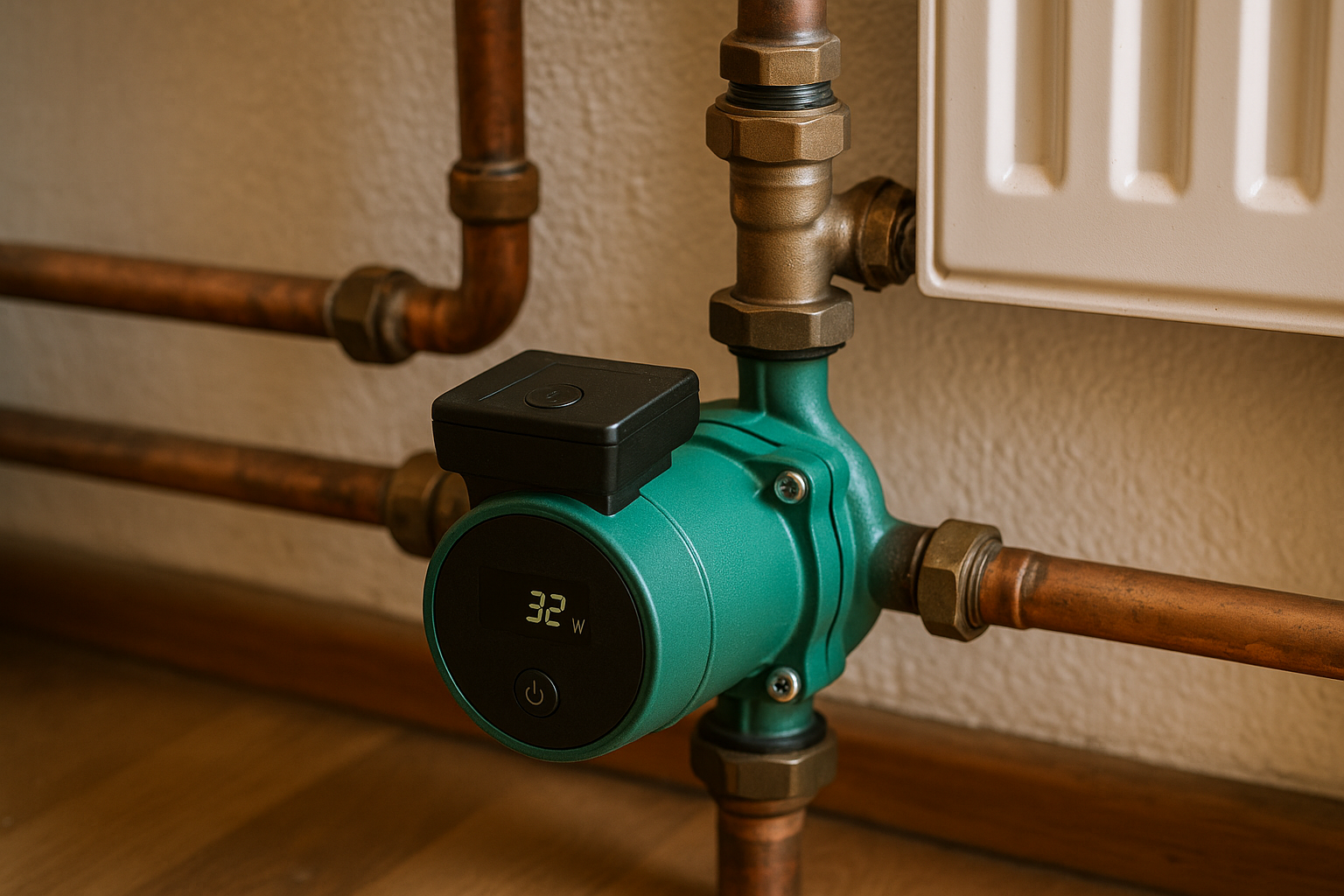 Illustration af hvad bruger en cirkulationspumpe i strøm