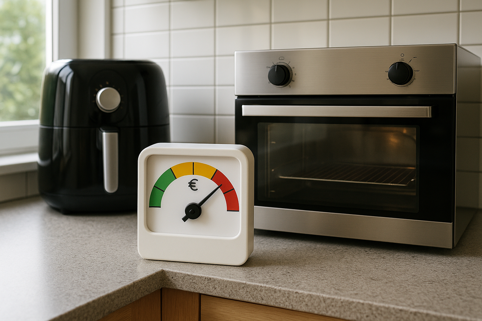 Illustration af hvad er billigst i strøm ovn eller airfryer