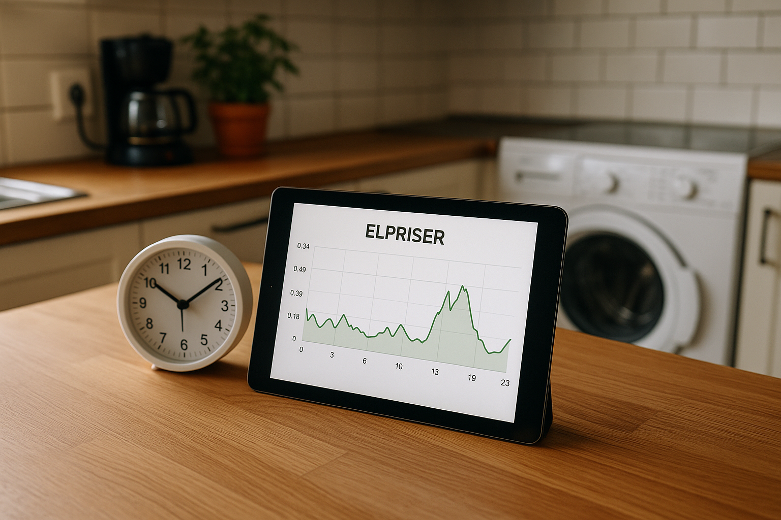 Illustration af hvad er timeprisen på el lige nu aura