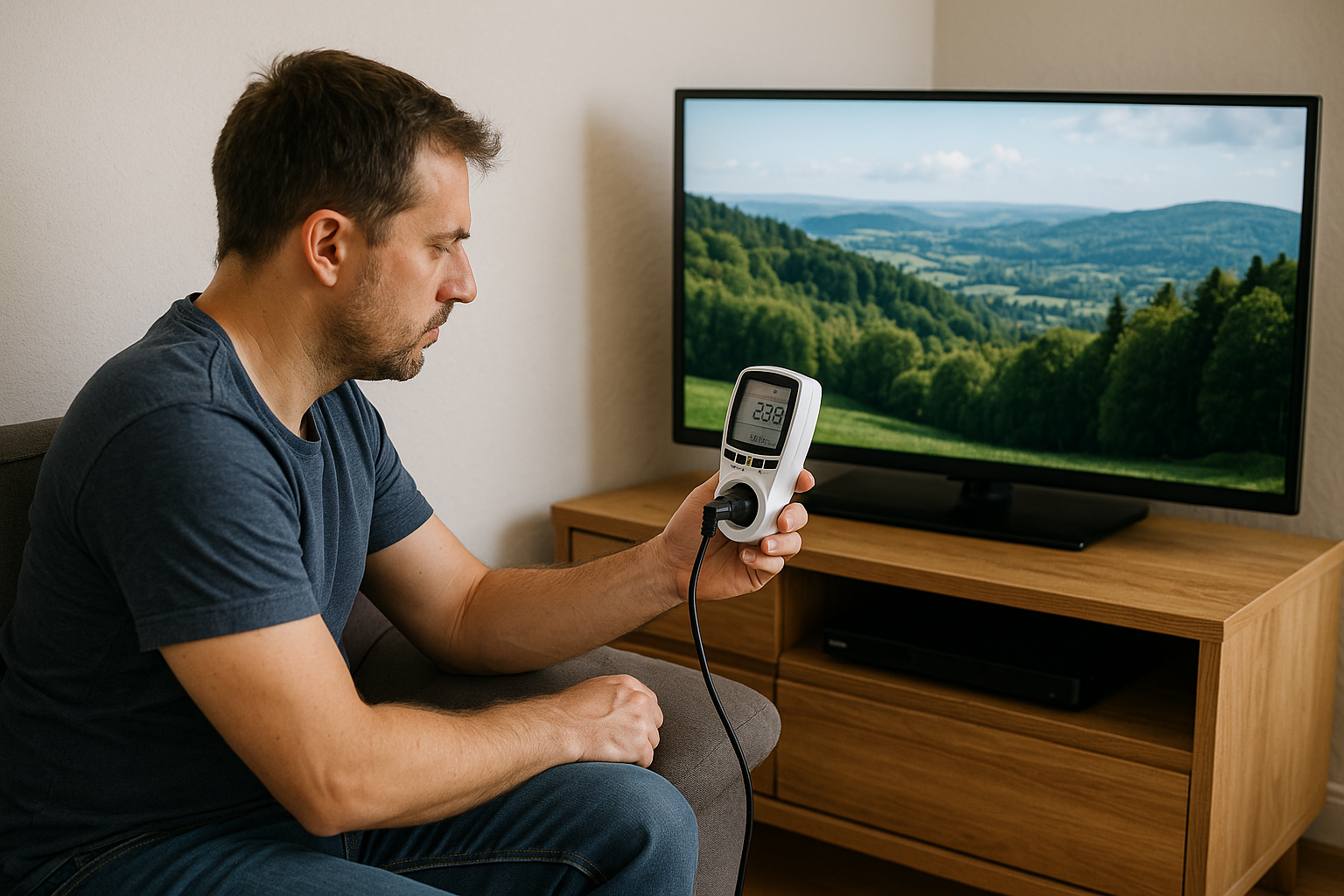 Illustration af hvad koster det i strøm at se tv