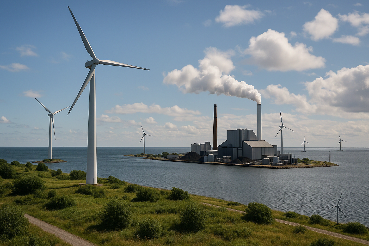 Illustration af hvem producerer el i danmark