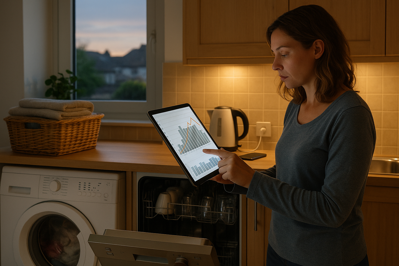 Illustration af hvilken tid på dagen er el billigst