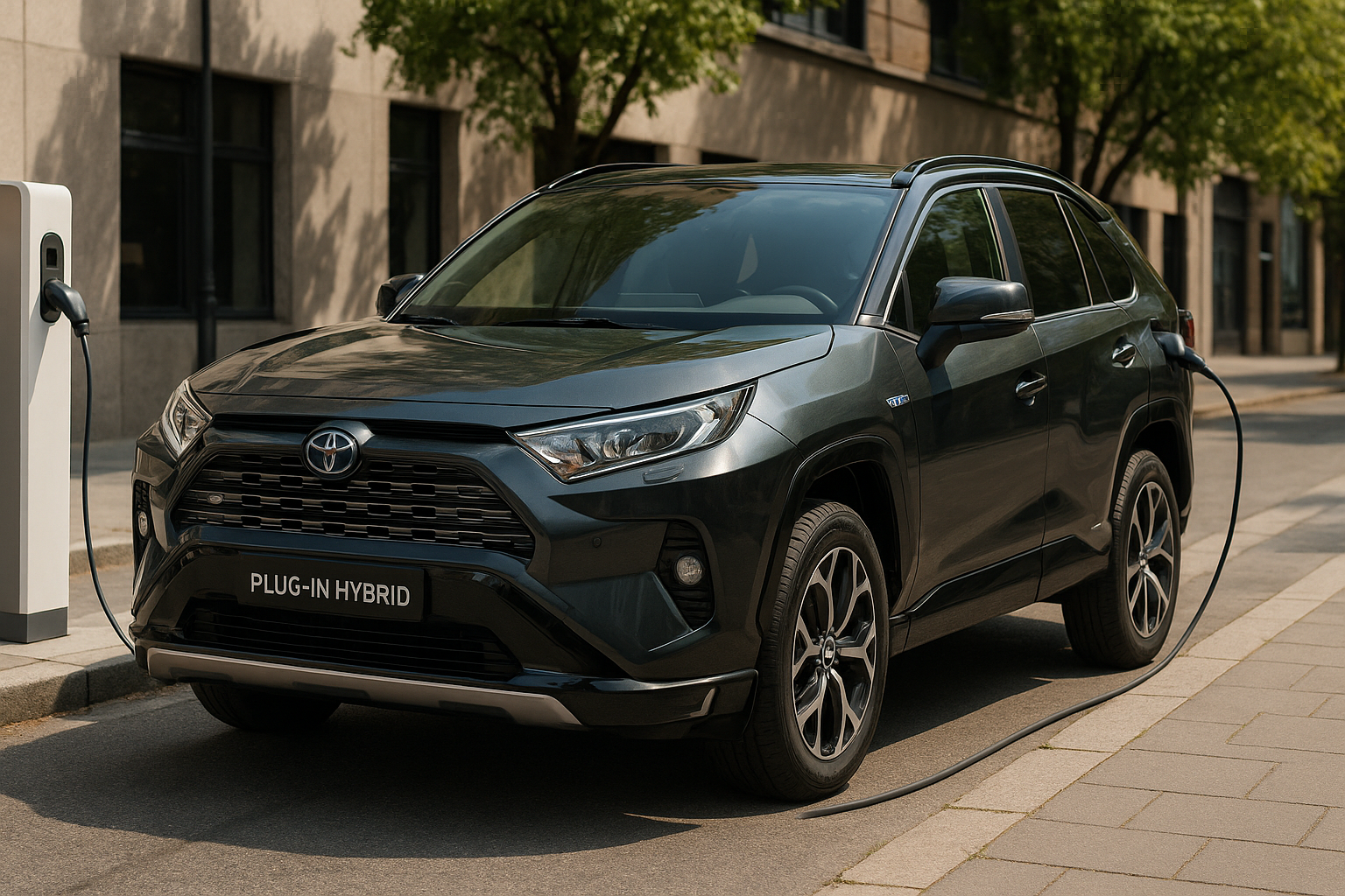 Illustration af hvor hurtigt kan du køre i en rav4 plug-in hybrid på ren el