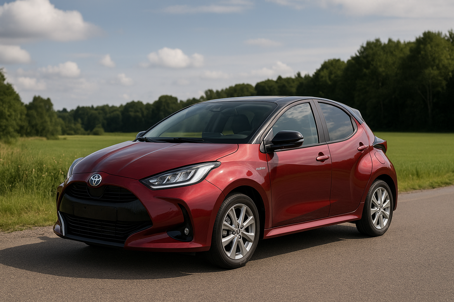 Illustration af hvor langt kan den nye yaris køre på el