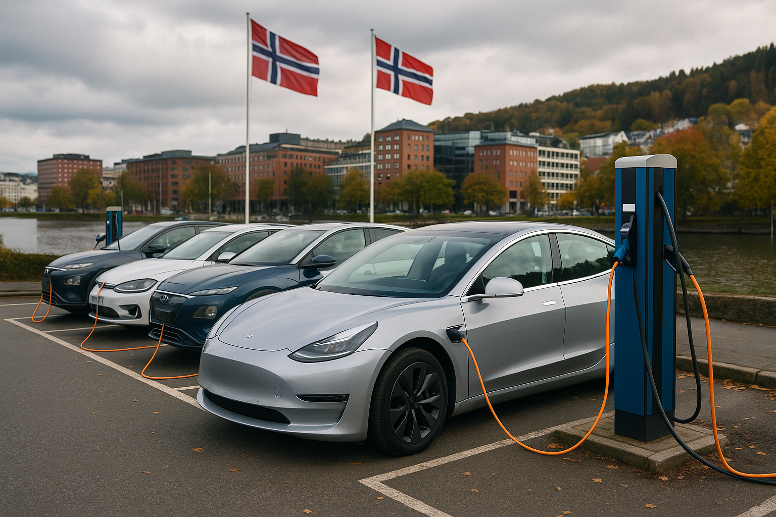Illustration af hvor mange el biler er det i norge