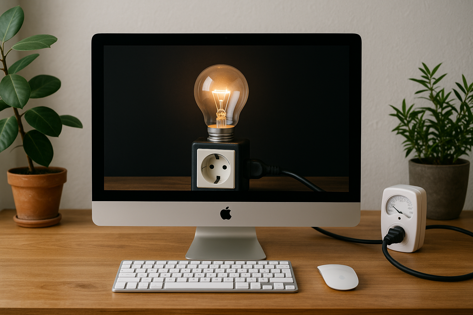 Illustration af hvor meget strøm bruger en imac